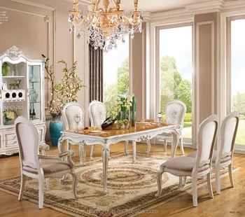 Tyx881 1 European Clic Wood Carved Dining Room Table White Wood Carved Dining Room Table White