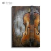 Violin decor for office or home 3d decorative painting wall art painting in mental material