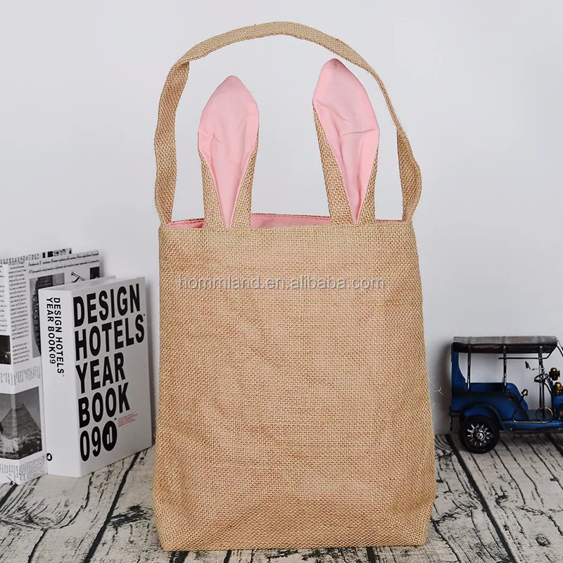 burlap easter bags with ears