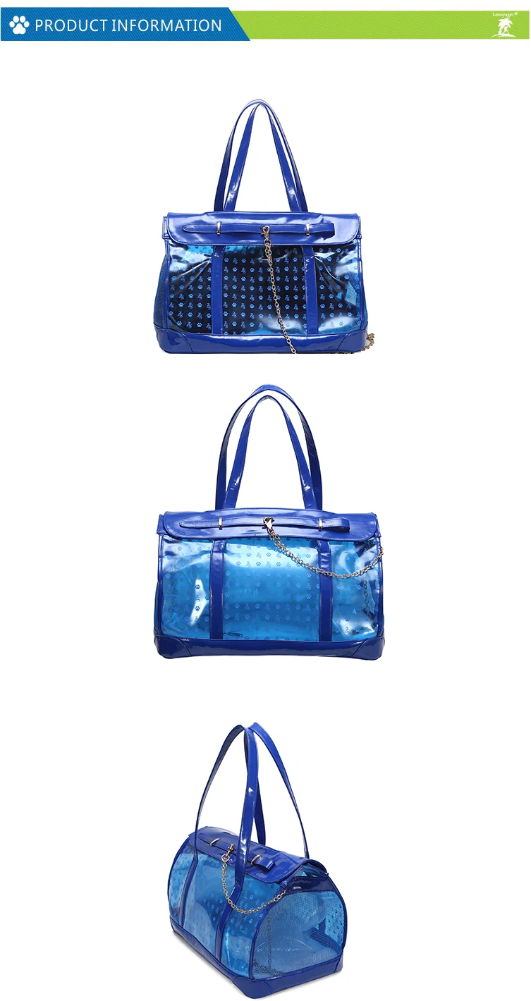 Outdoor New Design Fashion Dog Carrier Transparency Pet Bag Airline Approved Handbags