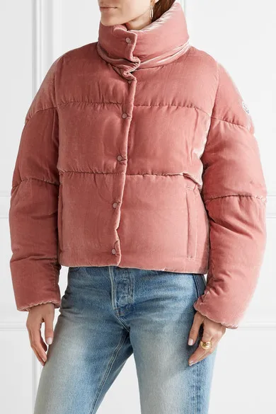 moncler velvet puffer