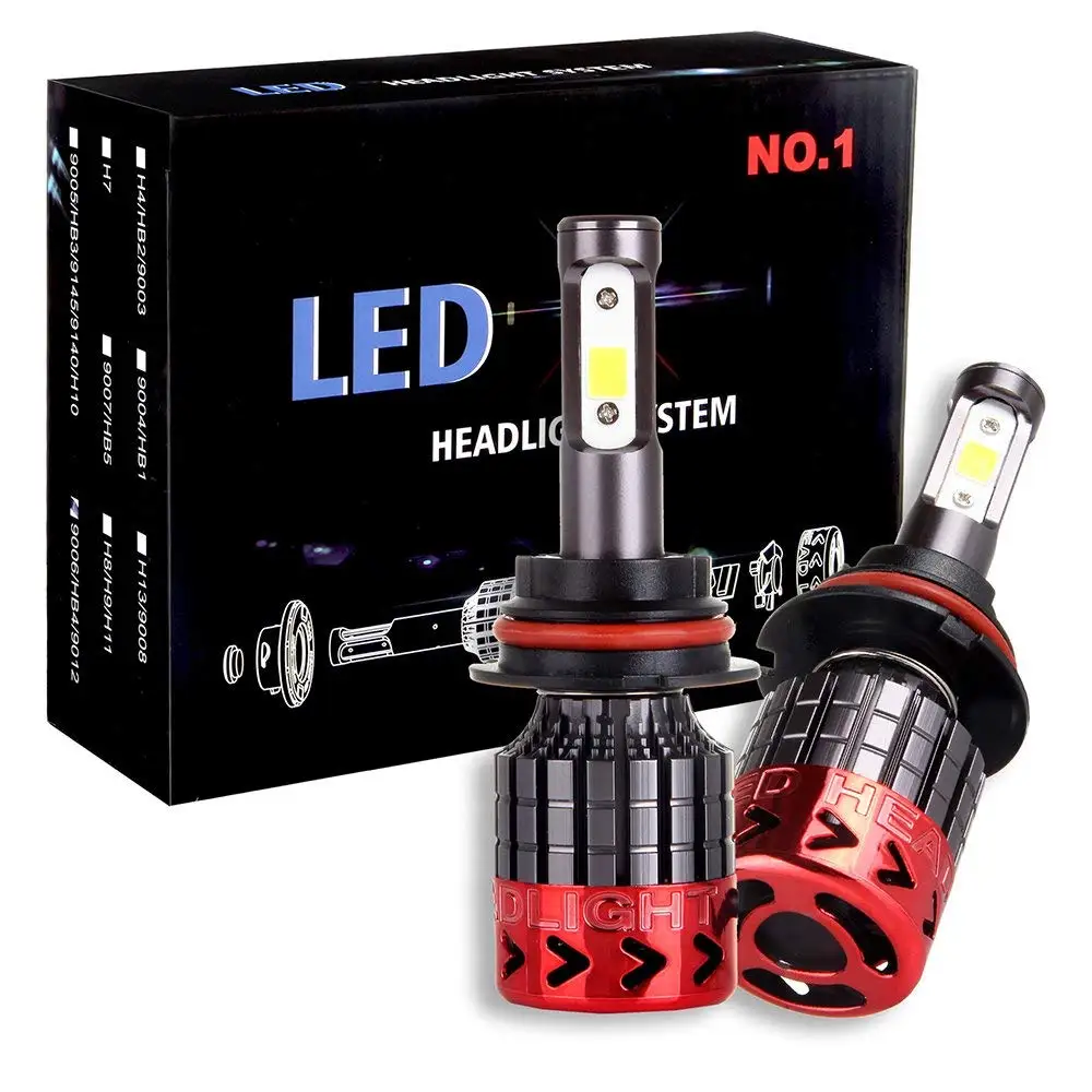 Scitoo 9004/9007 Upgrade Headlight Conversion Kit, 9004/9007 Headlight Bulbs 65W 7200LM 7000K,White LED Driver Dual Beam Headlight Bulbs(Include 2 Bulbs)