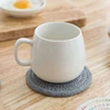 QJMAX Washable Stain Resistant Round Woven Braided Ribbed Table Mats