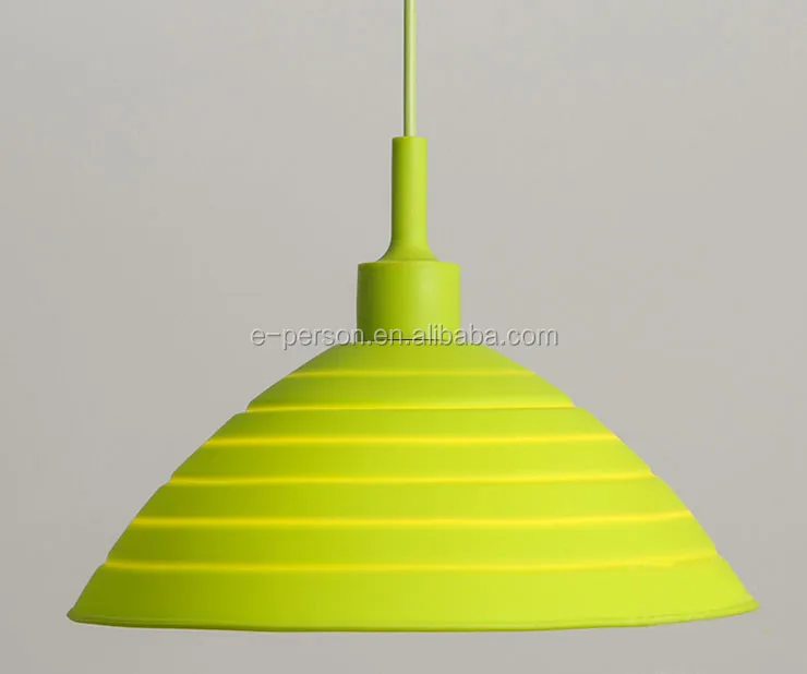 Silicone Chandelier Lamps Foldable Colorful Pendant Light With Plastic