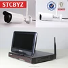 Business surveillance wireless camera 960p 4 ch nvr kits with 10inch screen