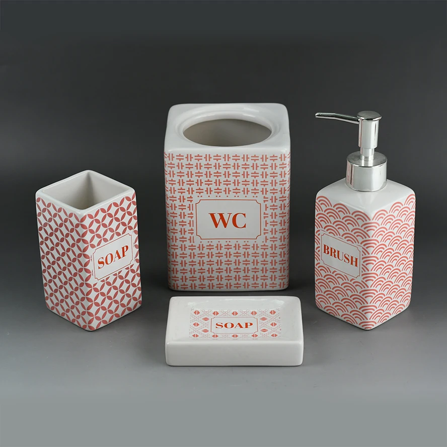 Wholesale Embossed Black Ceramic Bath Accessory Set Buy Bath