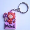 factory price design keychain cartoon rubber keyring 2d or 3d promotion customized soft pvc keychain toy