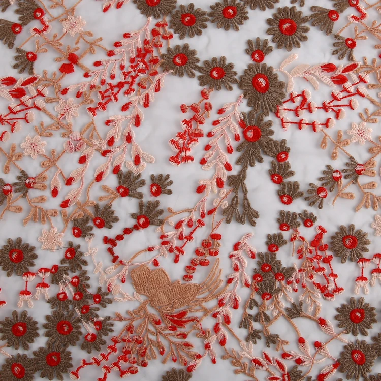 floral mesh fabric