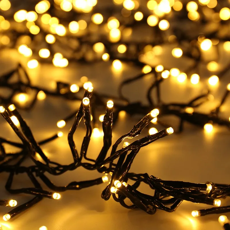 copper cluster string lights
