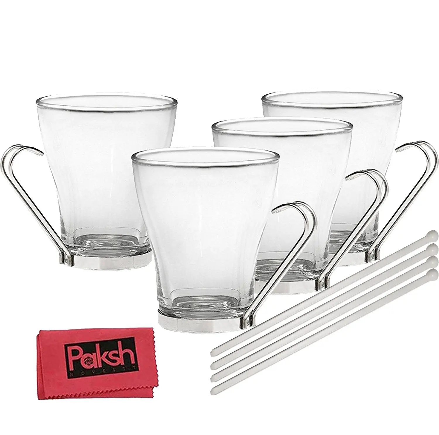 latte glasses with metal handles