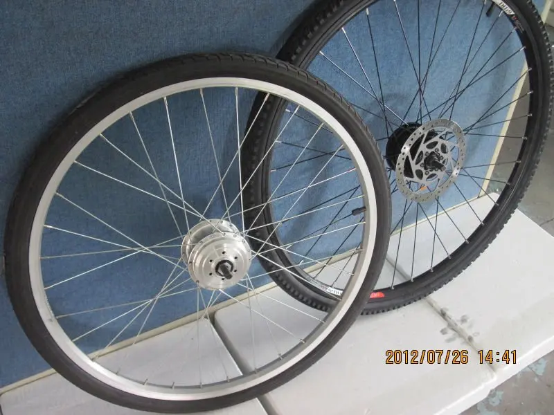 250W 36V brushless electric wheel hub motor front wheel, View electric