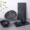 Black melamine dinner set unique restaurant dinnerware table series