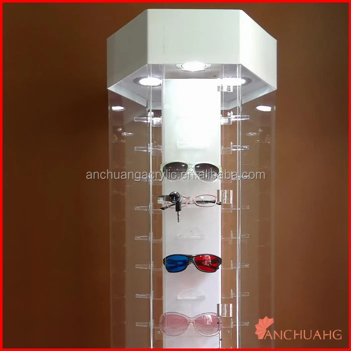 Locking Eyewear Displays Rack Acrylic Plexiglass Sunglasses
