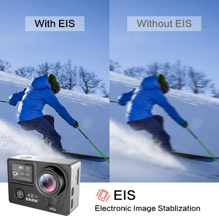 Original EKEN H5s Plus Action Camera Waterproof Ultra HD 4K 30fps EIS Sports Camera 12MP Photo 170 Degree Wide Angle WiFi