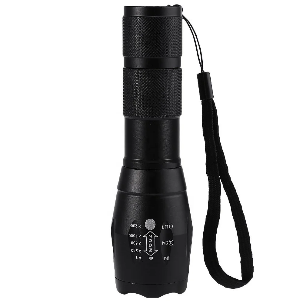 Amazon Powerful High Quality Zoomable Aluminum T6 XML18650 Battery Led Torch  Rechargeable Mutipurpose Flashlight