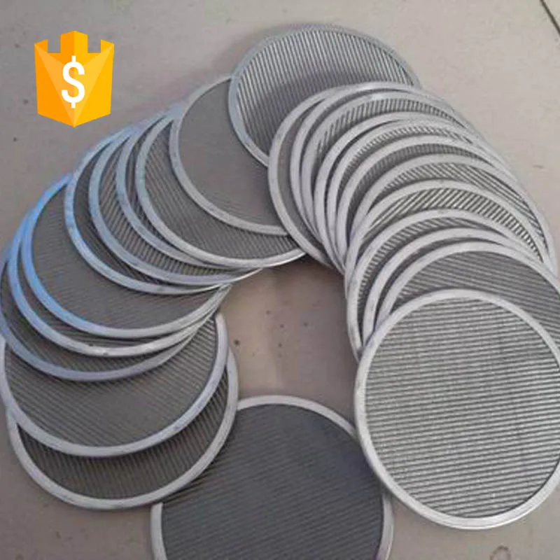 304 Stainless Steel Wire Mesh Cut Circles / Round Screen Filter Mesh