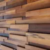 Wood tile on walls decorating focal feature wall