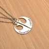 wholesale Zinc alloy metal silver plated i know love you necklace for couple