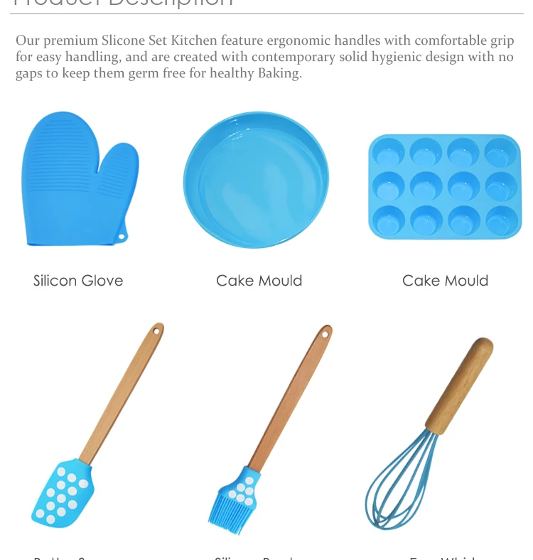 9pcs Food Grade Silicone Kitchen Baking Utensils Set Buy 6 Pcs Baking