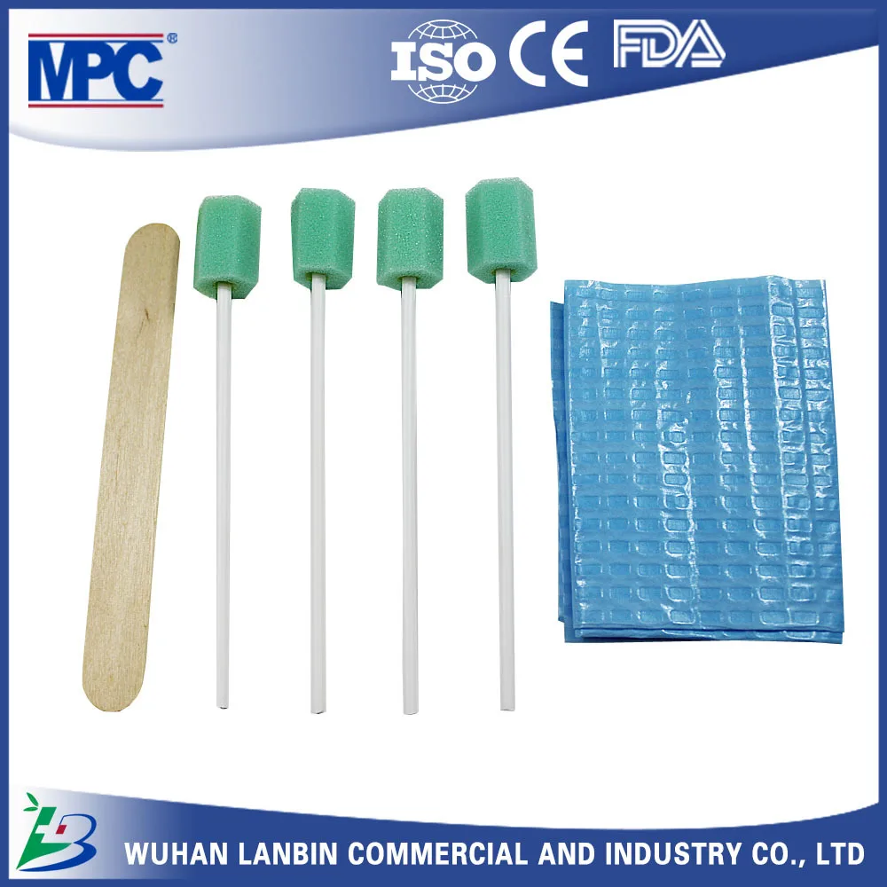 Disposable Oral Swab Hygiene Pack For Medical Mouth Cleaning Sponges