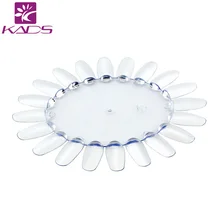 Retail 21tips pc 10pcs pack White Natural False Nail Art Tips Sticks Polish Display oval Practice