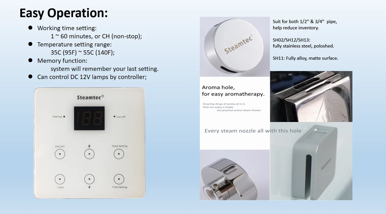 Steamtec Tolo60 Key 6kw Upgraded Configuration Sauna Steamer Steam