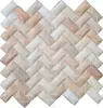 FSMT-310 Aurola Pink Stone Marble Cube 3d Mosaic Tile