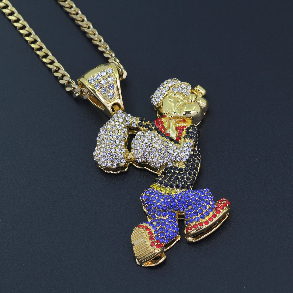 Wholesale 30inch Stainless Steel Cuban Chain Movie Crystal