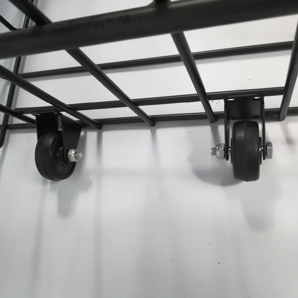 Display For Tennis Ball Trolley Foldable Metal Wire Basket Display Rack