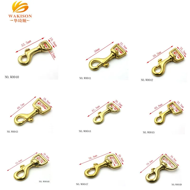 25mm Solid Brass Bolt Snap Hook Dog Leash Swivel Carabiner For Pet