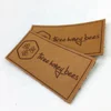 Custom Heat Press Gold Foil Stamping Logo Real Leather Patches Labels