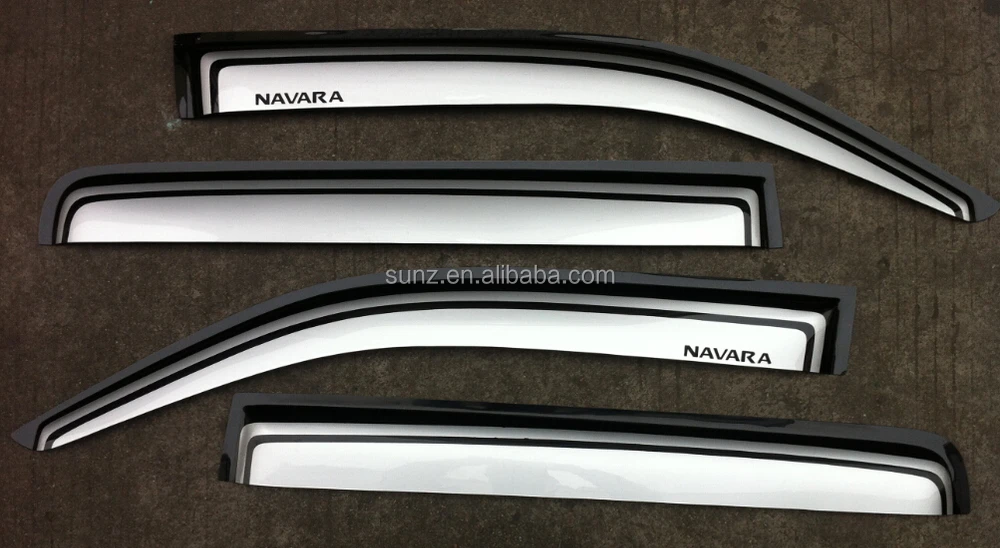 DOOR VISOR FOR NISSAN NAVARA RAIN SHIELD WIND SHILEDDOOR GUARDBONNET GUARD : door visor - pezcame.com