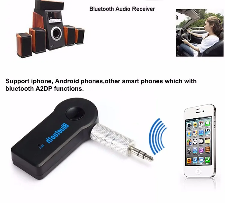 Portable mini wholesale car kit transmitter bluetooth receiver