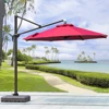 Red crank handle led light beer starbbuck outdoor garden crank handle patio umbrella