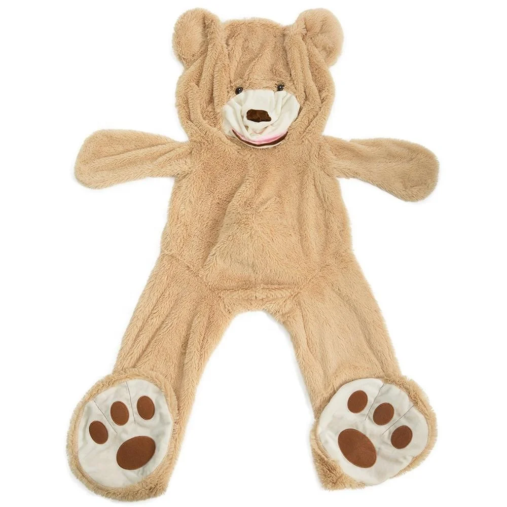 Soft Brown Teddy Bear Plush No Stuffing 2 Meter Teddy Bear Skin Unstuffed Teddy Bear ...