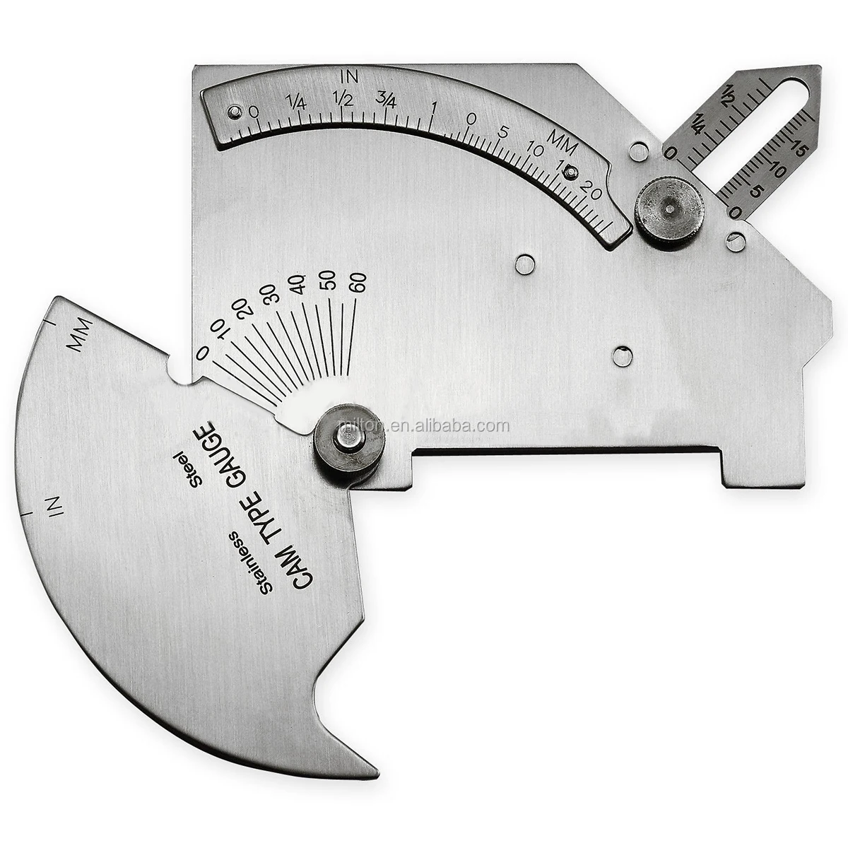 outil de mesure pour menuisier Jauge biseautée en acier inoxydable calibre dangle de 15°-120° 
