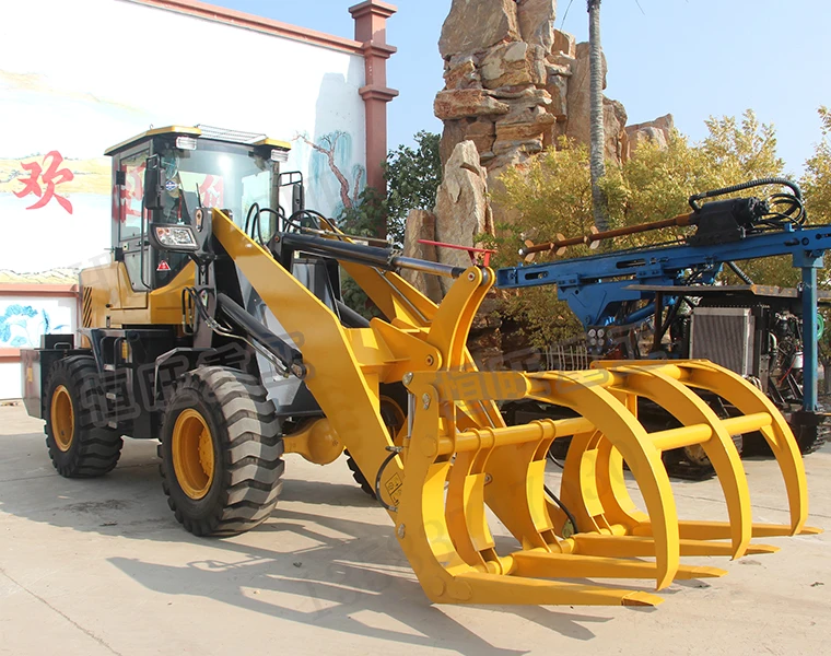 Garden Farm Used Grapple Crab Bucket Wheel Loader Wood Clamp Loader For ...