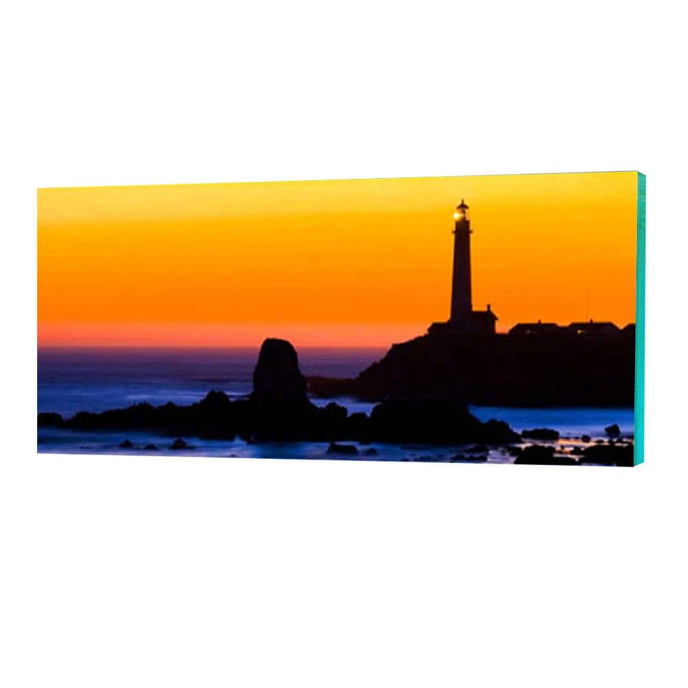 Gambar Dinding Seni Pemandangan Laut Sunset Lukisan Kaca Buy