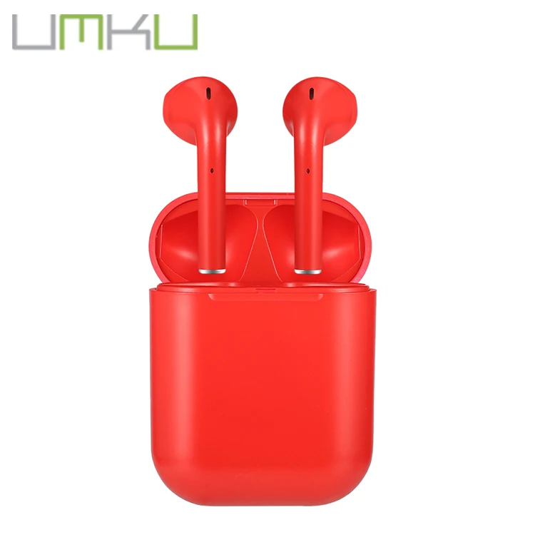 i12S Red TWS bluetooth wireless earbuds headphone for Iphone