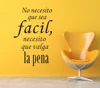 SPS-27 Spanish I Don't Need It Easy Quote Vinyl Wall Sticker Removable Wall Stickers for Living Room