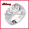 925 Sterling Silver CZ Fluted Diamond Cut man ring silver
