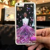 Luxury Black Angel Girl Glitter Quicksand Liquid Phone Back Case for ACT A3/A5/A7