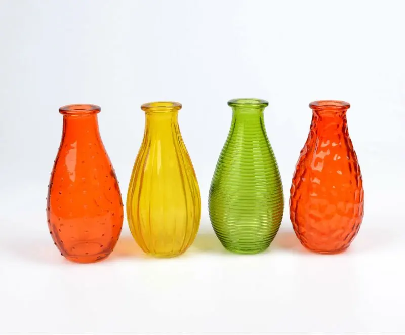 Home Wedding Decorative Colored Glass Bottle Flower Vases Buy Glass