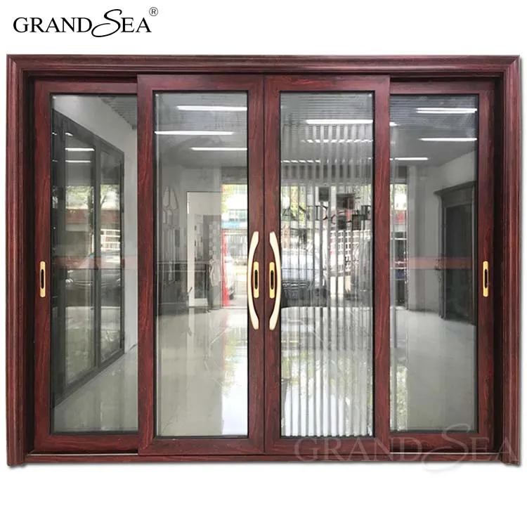 Heavy Duty Triple Track Double Glazing Aluminum Sliding Glass