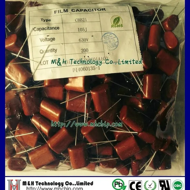 red polyester film capacitor 105j 630v /offer full electronic