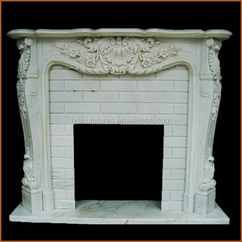 Beautiful Modern Carved Fireplace Mantel Used White Marble Stone Beautiful Modern Carved Fireplace Mantel Used White Marble Stone Indoor Decoration For