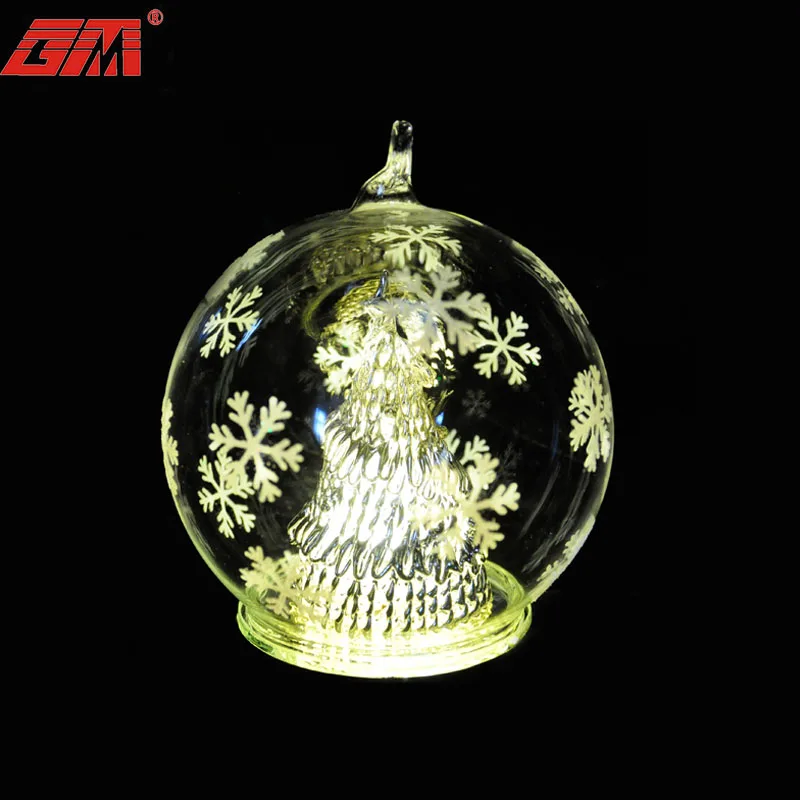 Custom Personalised Small Clear Hanging Led Craft Xmas Christmas