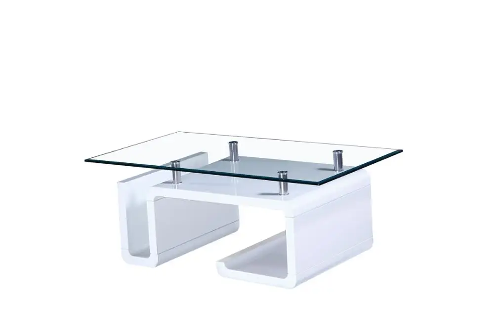 Modern high gloss 8mm glass tea coffee table centre table for living room