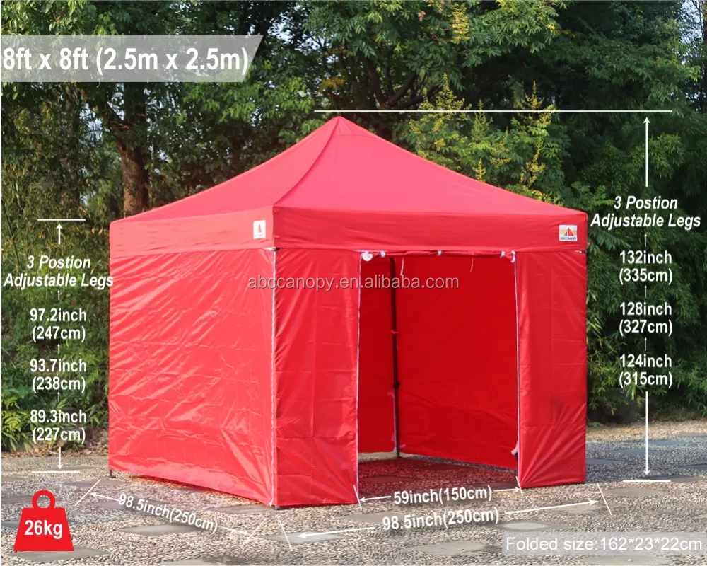 8x8 Pop Dosel Comercial Refugio Patio Cuadrado De Dosel De Tiendas Al