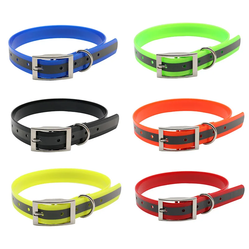 Day Glo Reflective Dog Collar,Waterproof Tpu Coated Nylon Shock Rubber